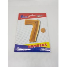 Numbered Balloon Number 7 Yellow 100 Cm