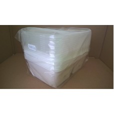 Box Hq 2 Compartments Transparent Plastic 750Ml 10Pcs
