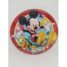 Mickey Playful Paper Plate Round 23Cm 8Pcs