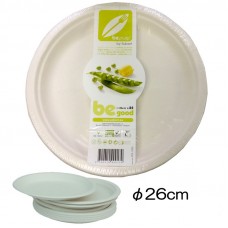 Pulp Dessert Plate Round Biodegradable 26Cm 10X25Pcs