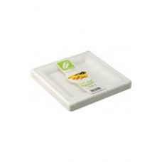 Pulp White Plate Biodegradable Square 20Cm 25Pcs