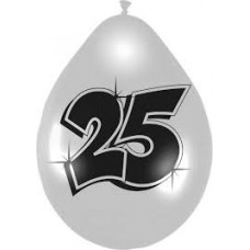Balloons Numero 25 Silver